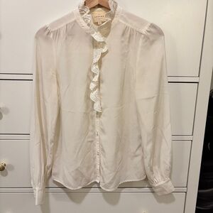 Sezane Chlo Shirt in White size 32